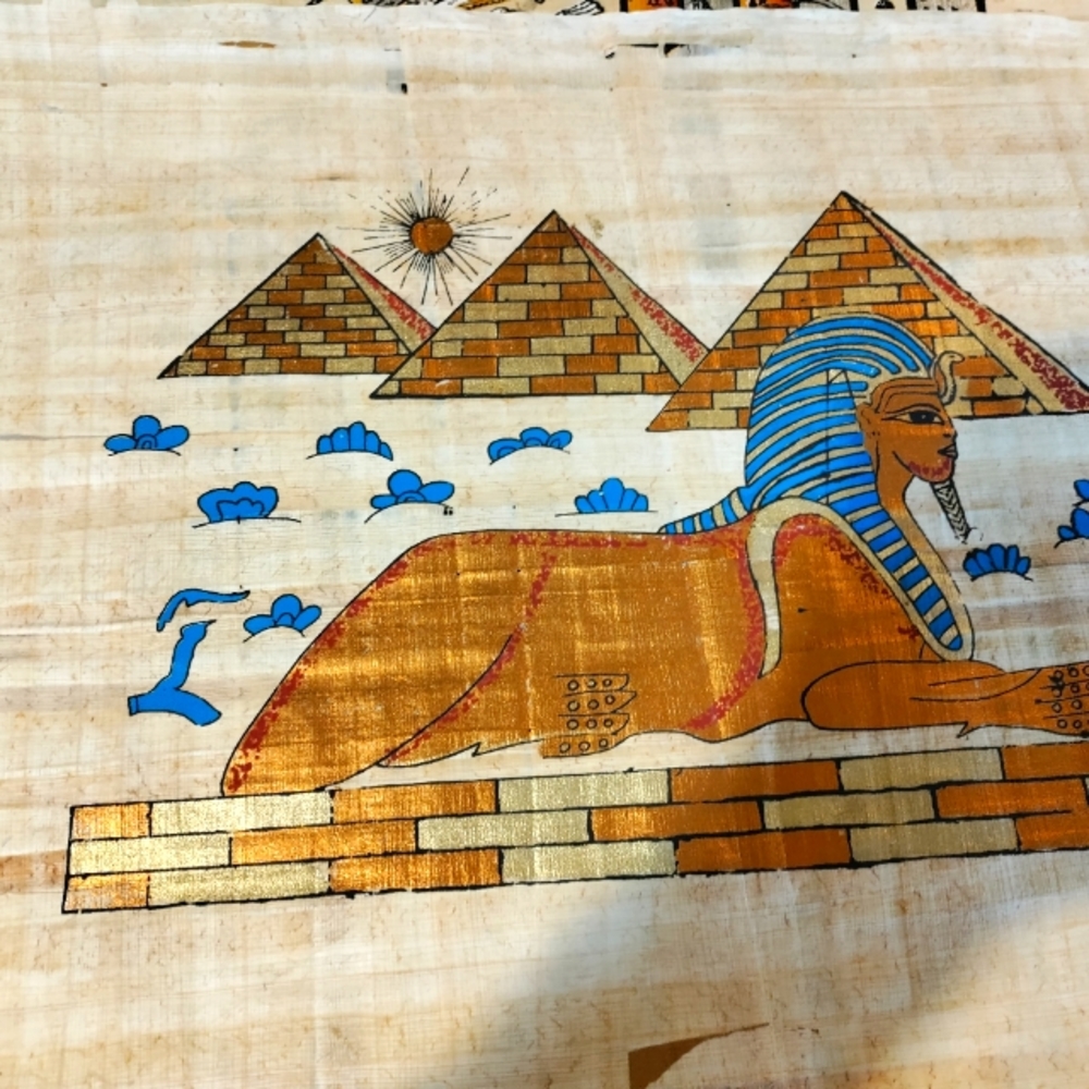 Egyptian papyrus paper artwork